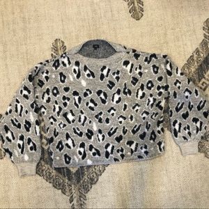 NWOT River Island animal print cropped boxy sweater